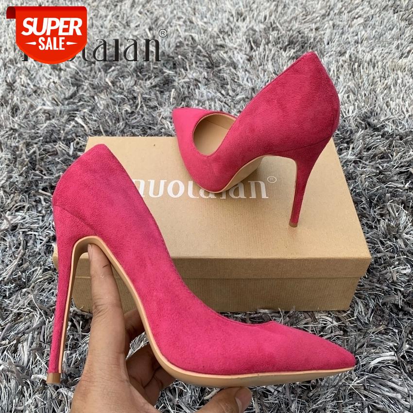 

2019 Brand fashion Women Shoes Suede Leather Woman Shoes Sexy Stilettos High Heels 12cm/10cm/8cm Pointed Toe Women Pumps #768s