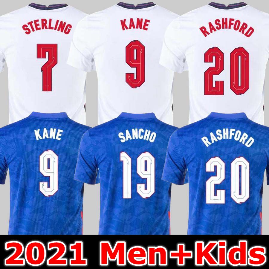 

ENGLAND soccer jersey 2020 2022 KANE STERLING RASHFORD SANCHO HENDERSON BARKLEY MAGUIRE 20 22 national football shirts men + kids kit sets uniforms, 20/21 home jersey