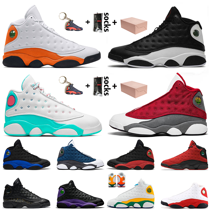 

Fashion Men Women With Box Jumpman 13 13s Basketball Shoes Starfish Hyper Royal Gold Glitter Red Flint Sneakers Court Purple Reverse Bred Trainers, No.25 playoffs 40-47