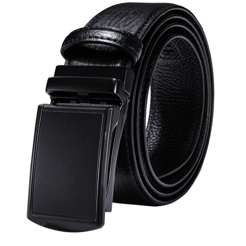 

Belts Fashion 60 Kinds Automatic Buckles Mens Black Genuine Leather Men Belt Ratchet Waist Straps For Dress Jeans Easy Release
