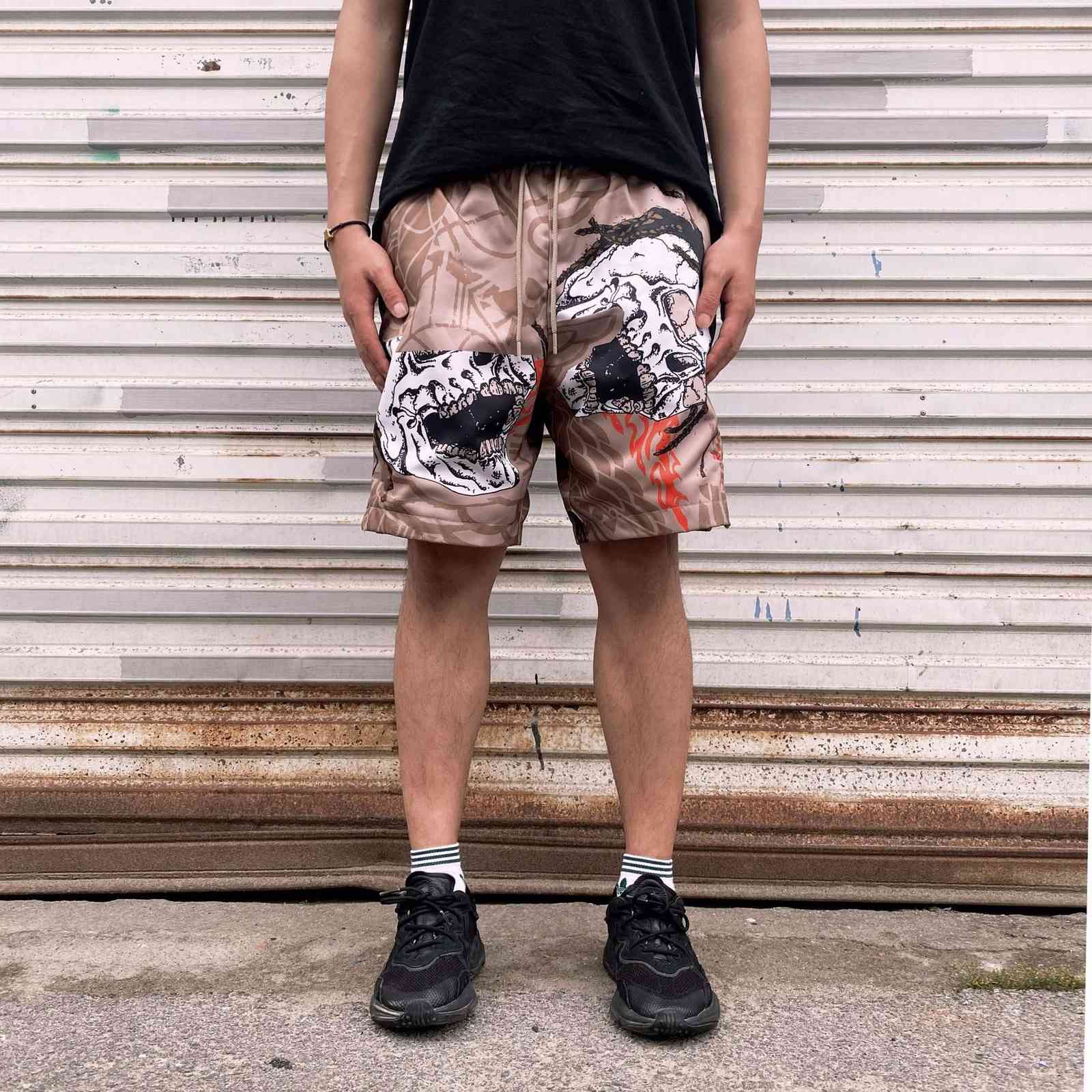 Acquistare Travis Scott Co Branded Cactus Jack Jack Skull Cactus Stampa  Casual TS Shorts Capris Economico | Consegna Veloce E Qualità | It.Dhgate