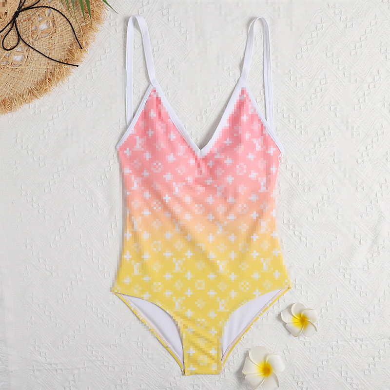 

Sexy One-piece Bikini For Women Swimsuit With Letters Summer Fashion Swimwear Lady Backless Bathing Suits, White;black