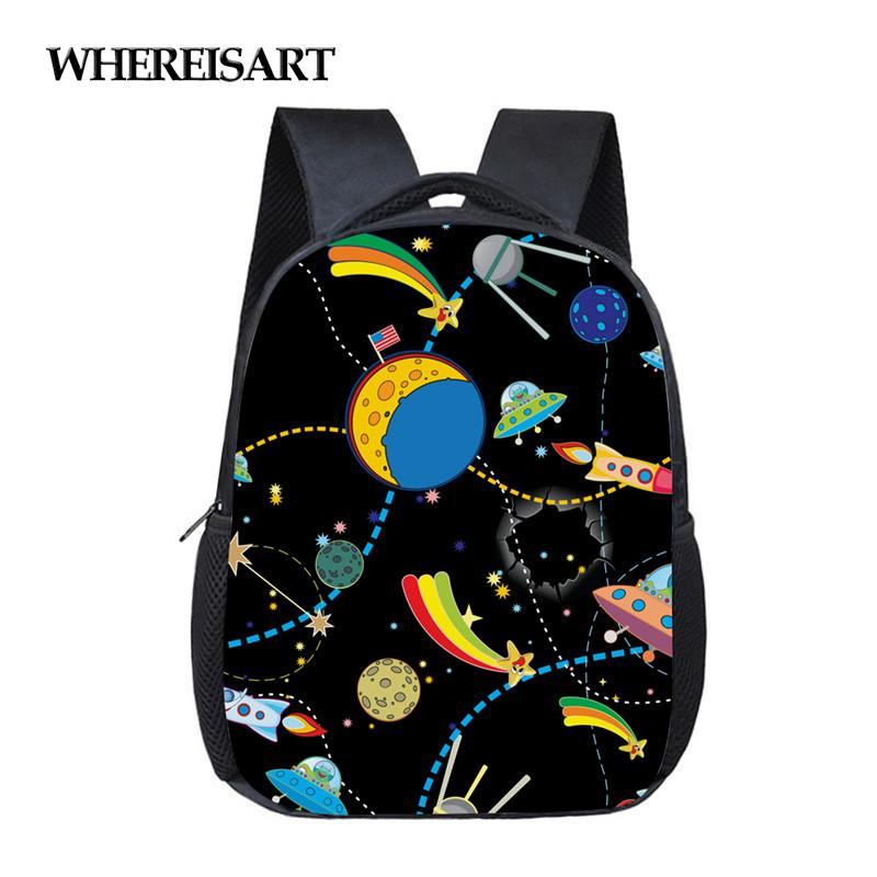 

Backpack WHEREISART Novelty Cartoon Planet Print School For Baby Stylih Toddler Bagpack Kawaii Kindergarten Child Book Bags