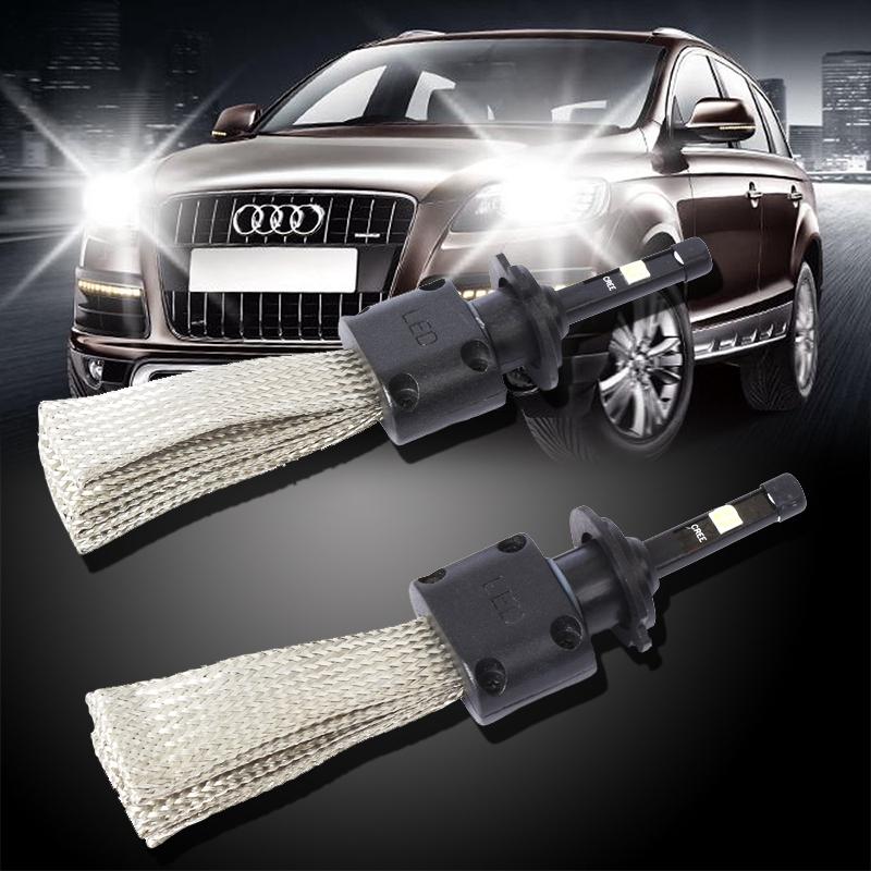 

Car Headlights 2x H7 8000LM 6500K A8 72W LED White Highlight Headlight