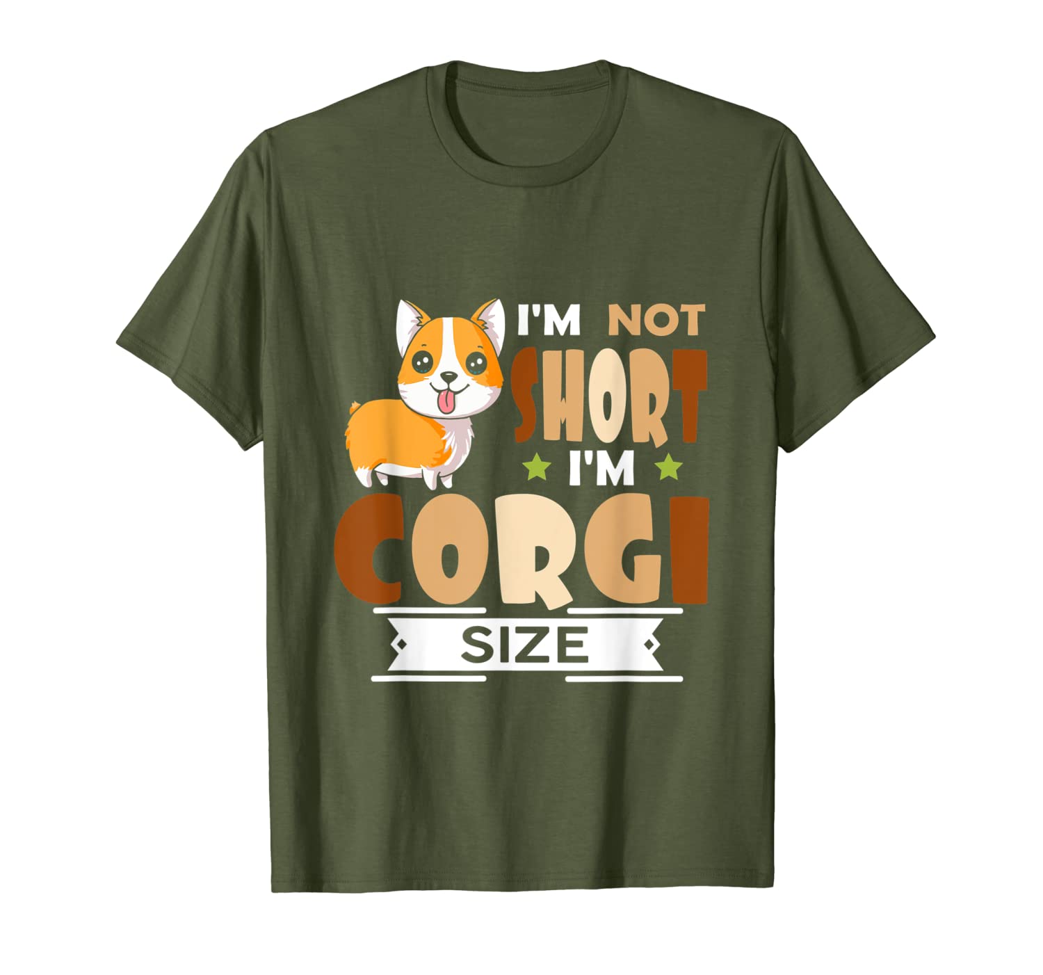 I&#039;m not short I&#039;m corgi Size Dog Tshirt for Women Men-image-703598301