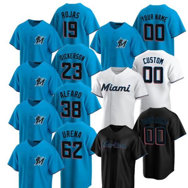 

Custom 9 Lewis Brinson baseball jerseys 19 Miguel Rojas 26 Garrett Cooper 21 Jesus Aguilar 66 Jarlin Garcia 14 Martín Prado 2 Jonathan Villar, Not sold separately