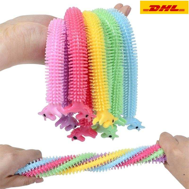 

Favors DHL 3-7 delivery Fidget Sensory Toy Noodle Rope TPR Stress Reliever Toys Unicorn Malala Le Decompression Pull Ropes Stress Anxiety Relief Toys For Kids