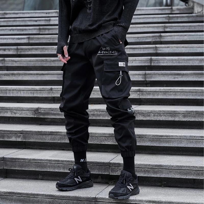 

Hip Hop Cargo Casual Pants Boy Versatile Student Hong Feng Leotard Handsome Long Harem Joggers Harajuku Sweatpant Men, Army green