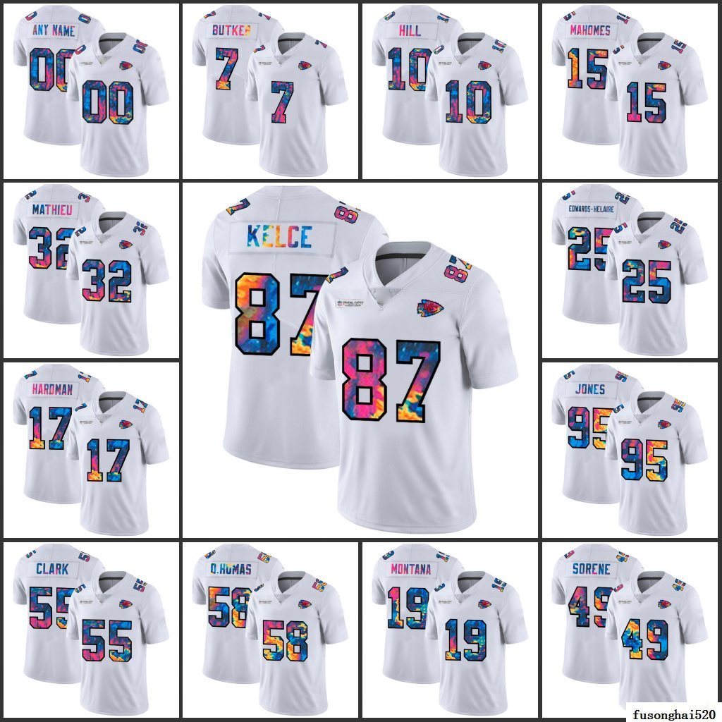 

Top Quality KansasCityChiefsMen #10 Tyreek Hill 87 Travis Kelce 15 Patrick Mahomes 32 Tyrann Mathieu Women Youth Custom White Crucial Catch Limited