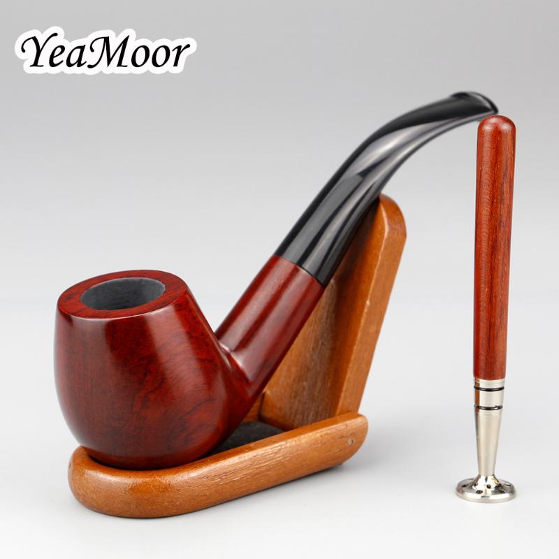 

Classic Bent Smoking Pipe 9mm Filter Sandal Wood Free Tools Set Handmade Tobacco Stand 2in1 Tamper Smoke Pipes