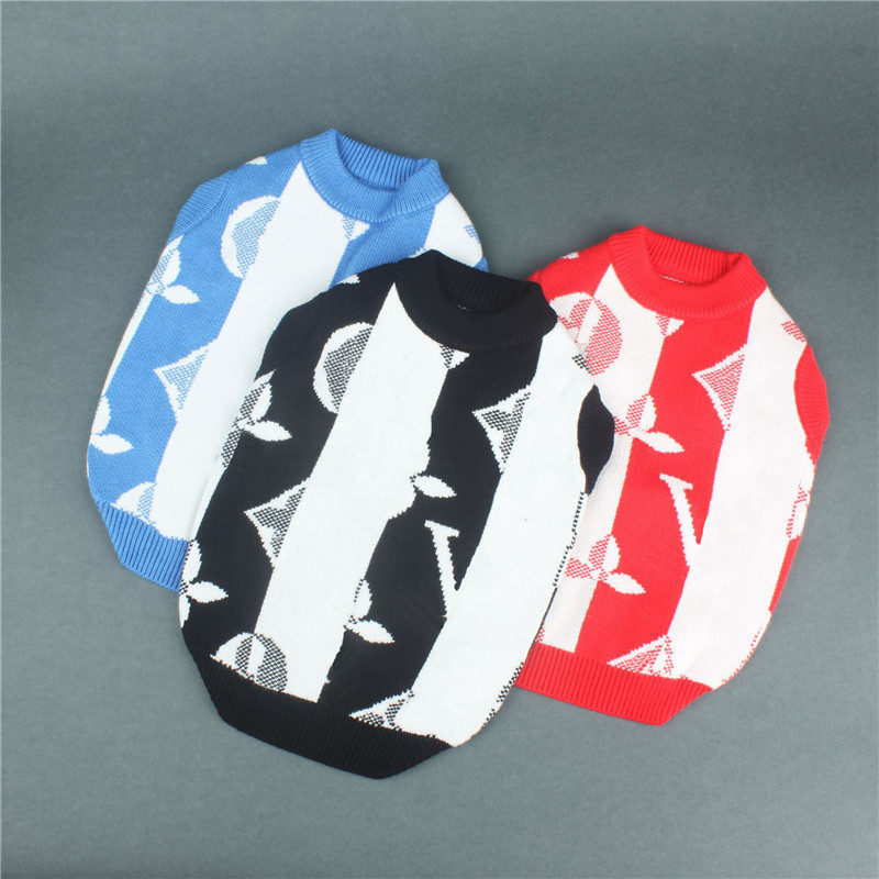 

Dog Apparel Clothing Luxury Brand Designer Sweater Vest Letter Classic Sweatshirts Cute Pets Clothes Dogs Apparels High Quality Warm Soft, Red
