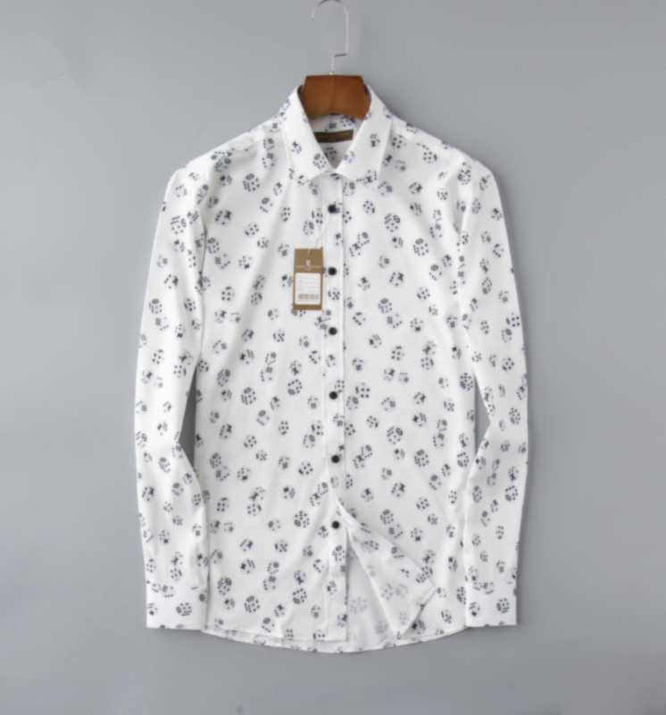 

2021 Luxurys Mens Dress shirts bussiness Wine recepti A cocktail diess Shirt Printed Men V Neck Long Sleeved Casual -3XL, Color