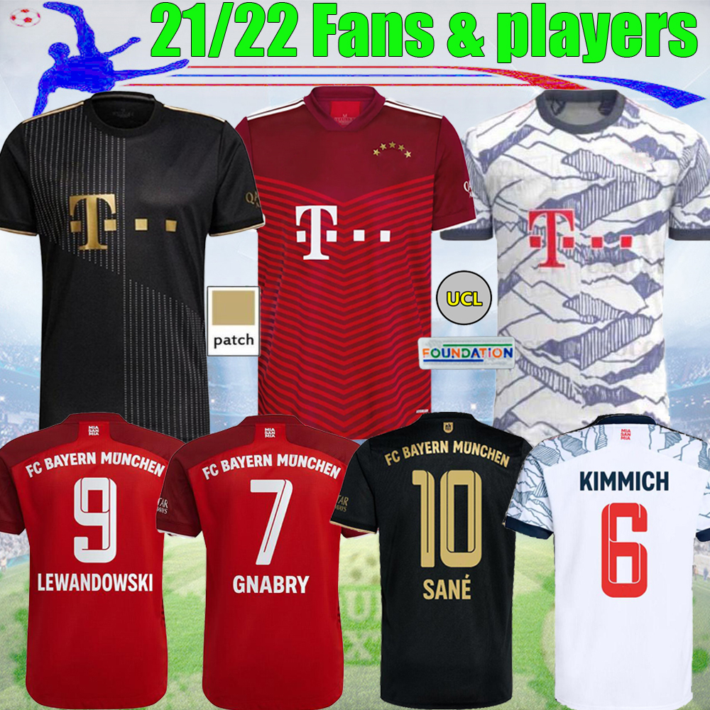 

21 22 bAyern LEWANDOWSKI Soccer jersey fans & player version SANE COMAN GNABRY ALABA DAVIES MULLER munich 2021 2022 tops Football shirt S-4XL, 21/22 3rd player