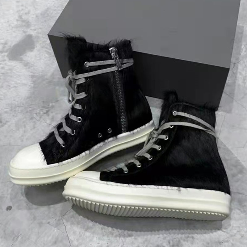 

Comfortable Men Ro Boots Genuine Leather High Street Fashion Shoes Wind Thick With Fur Man Short Boots, B420