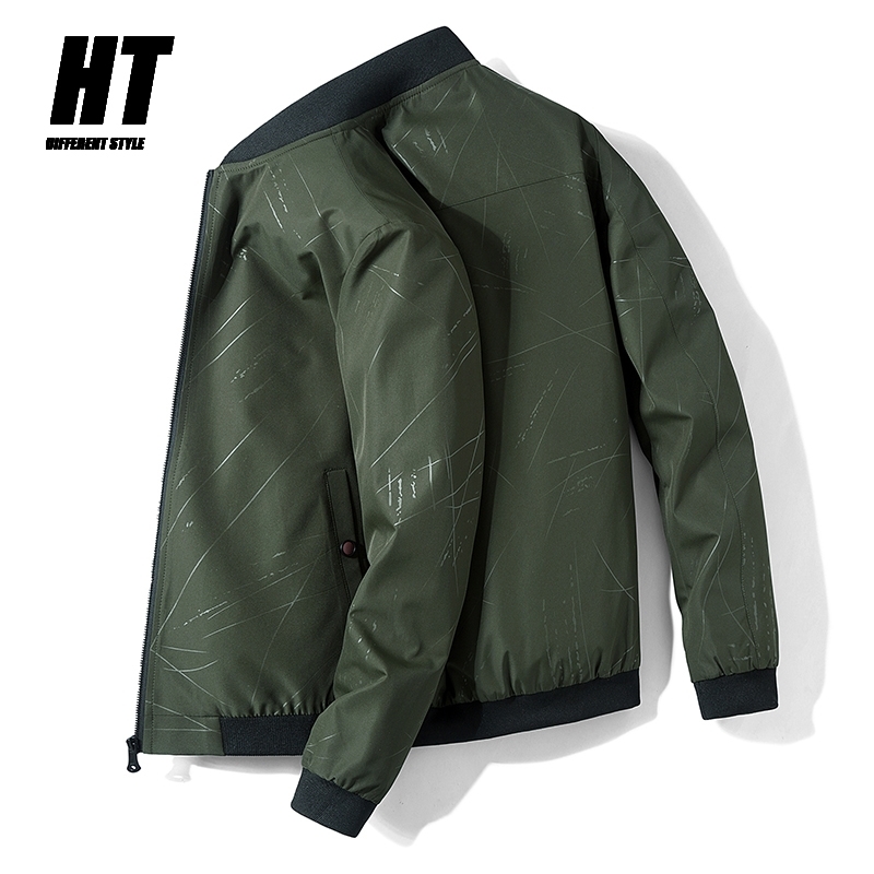 

Brand Men' Bomber Jacket Zipper Casual Pilot Coat Men Clothing Streetwear Fashion Slim Fit Spring Autumn Outerwear Male 4XL 210603, Cjw399black