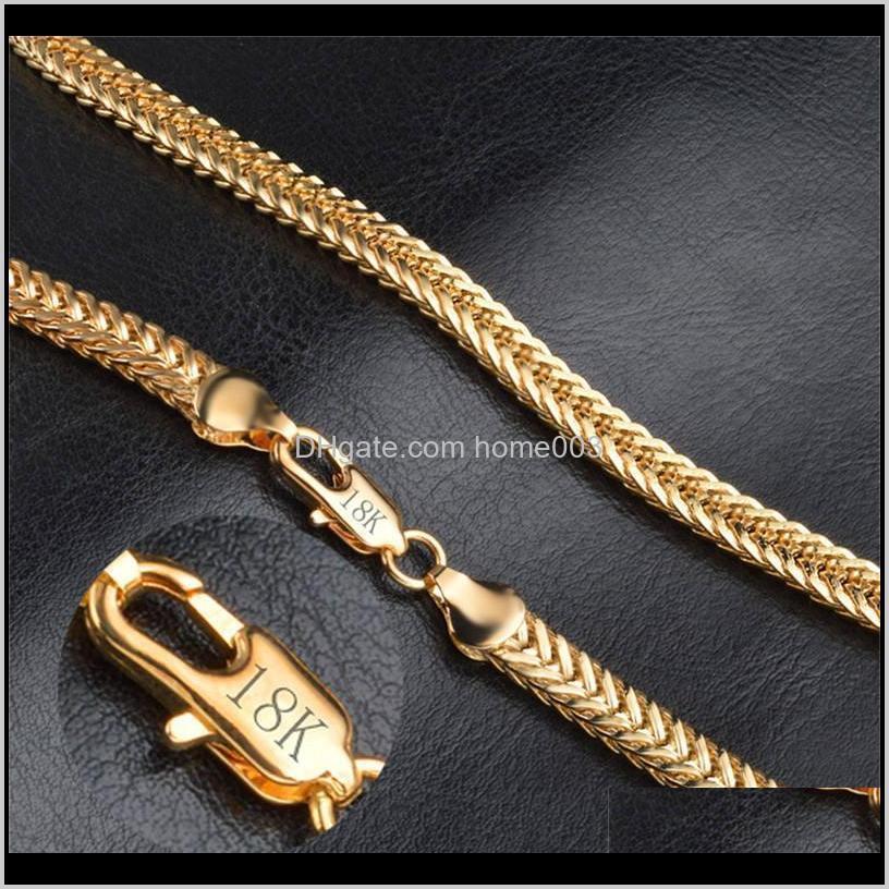 

& Pendants Drop Delivery 2021 6Mm Fashion Luxury Jewelry 18K Gold Plated Chain Necklace For Men Women Chains Necklaces Gifts Wholesales Aesso, Silver