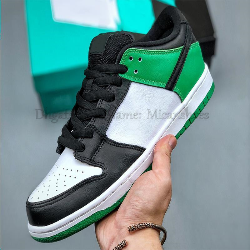 

Low Duckds Skateboard Shoes Celtics J-Pack Mens and womens White Black Green Toes Outdoors Running Fallow Sports Designer Sneakers, White;red