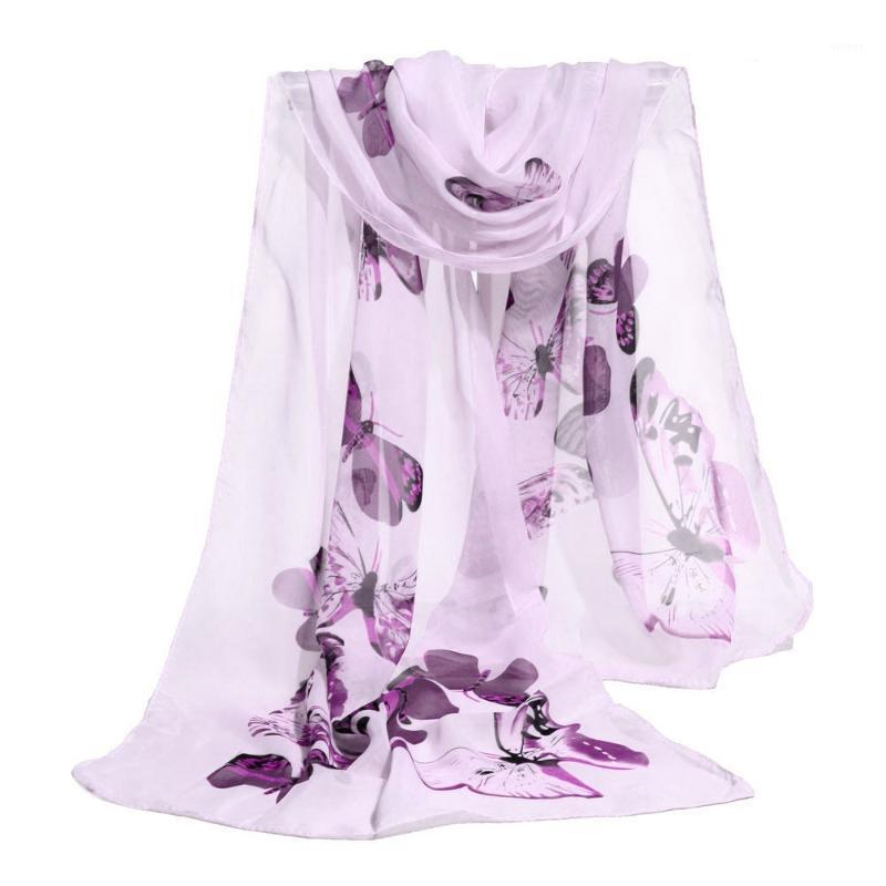 

Scarves TELOTUNY Ladies Sunscreen Print Floral Shawl Fashion Women Soft Wrap Multi-style Holiday Gift Selling Chiffon Scarf, Blue;gray