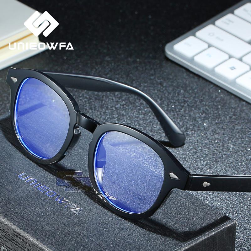 

Fashion Sunglasses Frames Retro Round Computer Glasses Frame Men Prescription Optical Myopia Eyeglasses Women Anti Blue Light Clear Spectacl