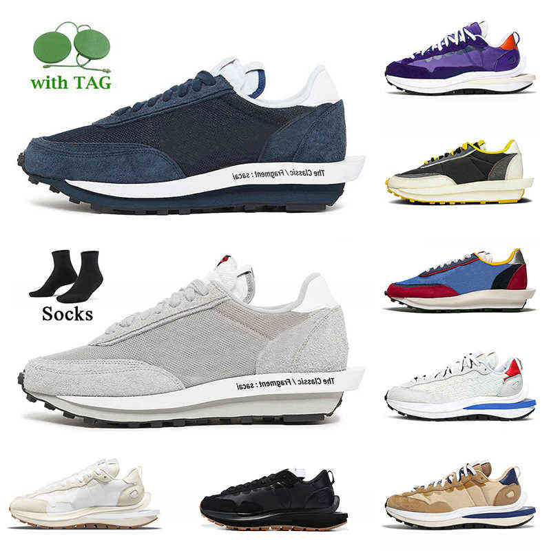 

Fashion Womens Mens Running Shoes SF Sacais Fragment Design LDV Waffle Blackened Blue Void Light Smoke Grey Vaporwaffle Dark Iris Sail Gum, C35 40-45