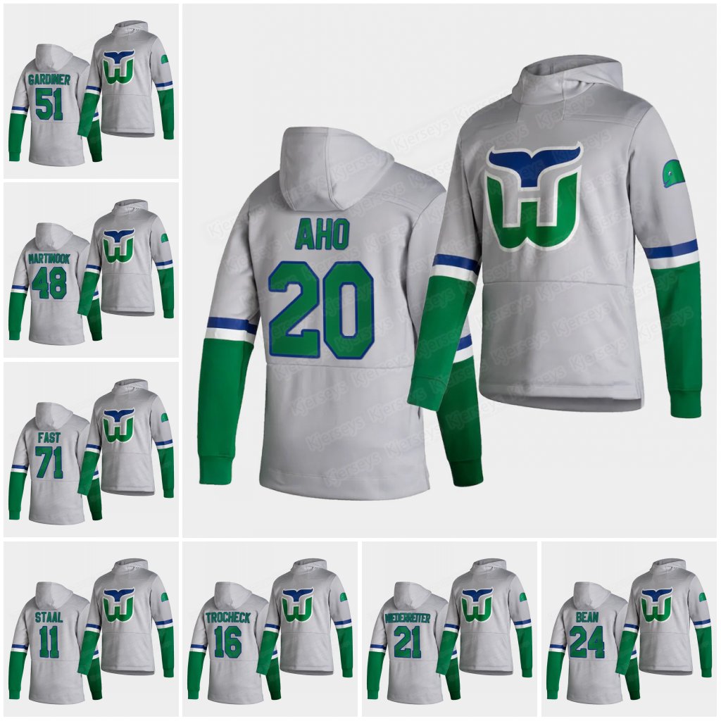 

11 Staal Carolina Hurricane Jersey 2021 Reverse Retro hoodie martinook jake gardine teuvo teravainen Ron Francis Jacob Slavin VERBEEK Brock McGinn, As pic