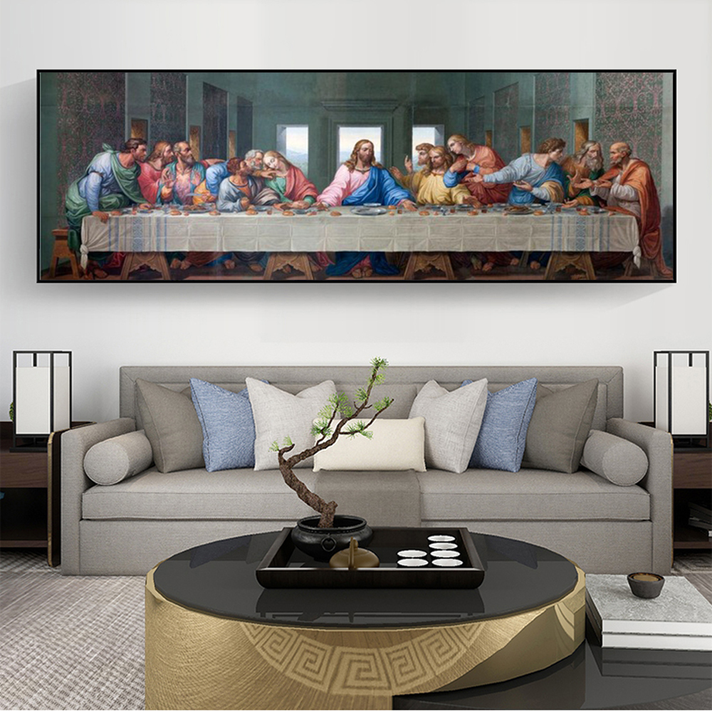

Da Vinci's Famous Painting "The Last Supper" Canvas Paintings Posters and Prints Wall Art Pictures for Living Room Cuadros Home Decoration (No Frame)