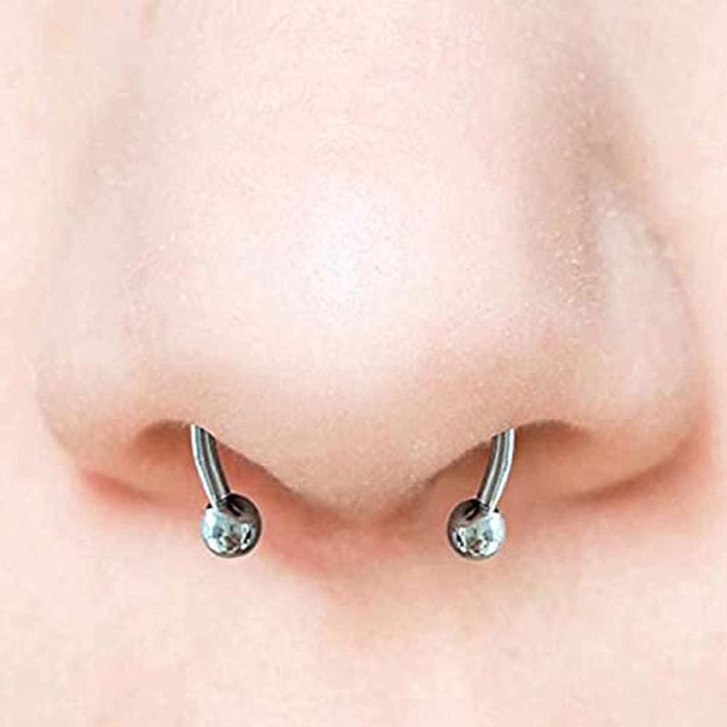 

Hoop & Huggie 5pcs Fake Piercing Nose Ring Alloy Septum Rings For Women Jewelry Gifts Fashion Magnetic #J20