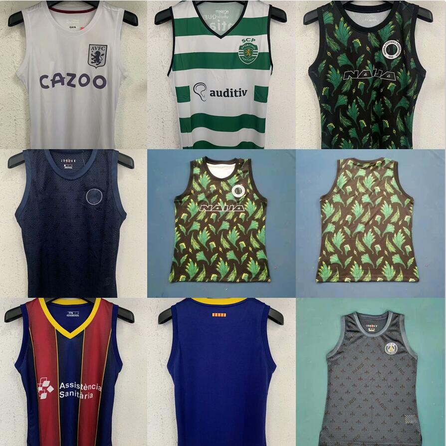 

2021 Vest black blue red barcelona soccer jerseys Algeria Aston MESSI clothes keep Lisbon sleeveless M-XXL On sale, White