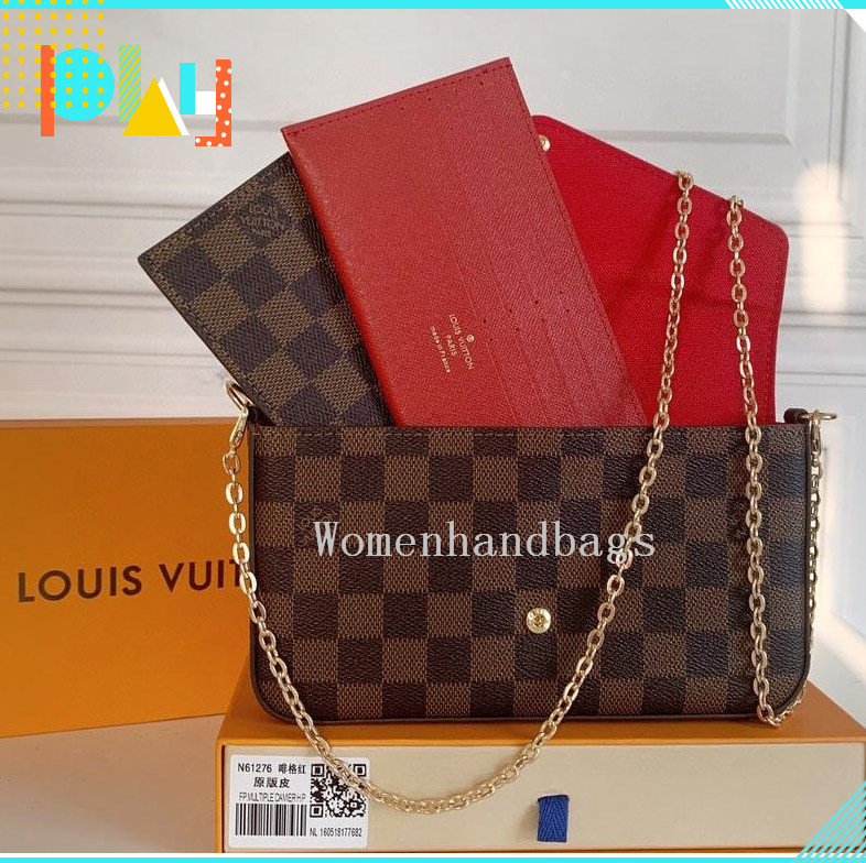 

LV Louis 1 Vitton Wallets 2021 Women Messenger Travel bag Classic Fashion bags Shoulder Lady Totes handbags Speedy, Red;black