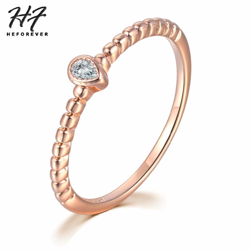 

Cluster Rings Simple Thin Crystal For Women +CZ Rose White Gold Color Gift Girls Fashion Jewelry R421, Golden;silver