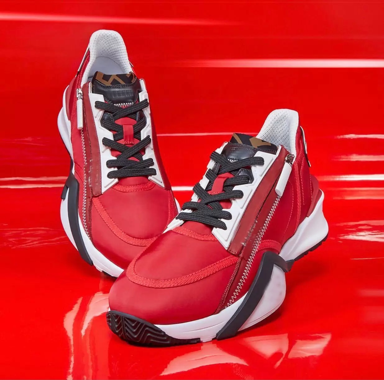 

Fashion Designer Men FLOW Sneakers Shoes Comfort Casual Men's Sports Zipper Rubber Runner Sole Skateboard Walking Tech Fabrics Outdoor Trainer