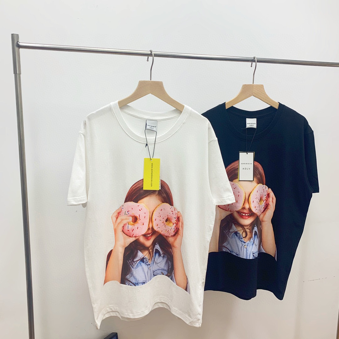 

Chao () Han acme de la vie adlv baby face donut short sleeve T-shirt, Gray