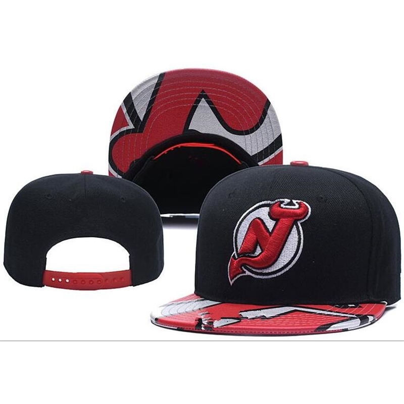 

Snapback Hockey New Jersey Devils Black Color Cap Team Hats Mix Match Order All Caps Top Quality Hat, Blue;gray