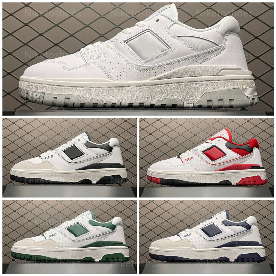 

B550 designer shoe white leather lace-up Rubber outsole skate shoe 80s pro ballers classic New 550 outdoor sneakers, 01