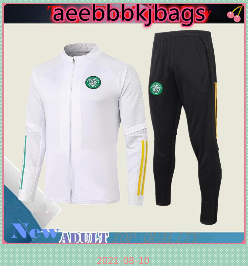 

New 2021 Celtic Soccer Tracksuit 20/21 jacket football training suit long section men's sports running clothing, Jacket kit