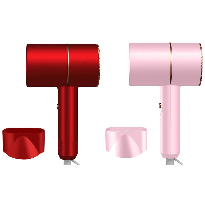 

2x Hair Dryer Household Silent Negative Ion Gift Ionic Fast Drying US Plug Red & Pink Electric Brushes
