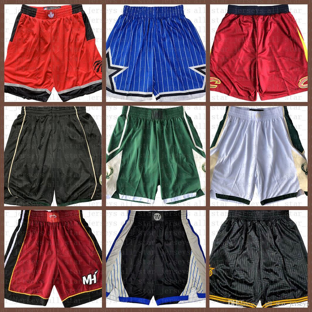 

Milwaukee Buck Basketball Shorts Golden State Warriors Jersey Pocket Top Shorts San jersey Miami Heat Antonio Spurs, Black;red