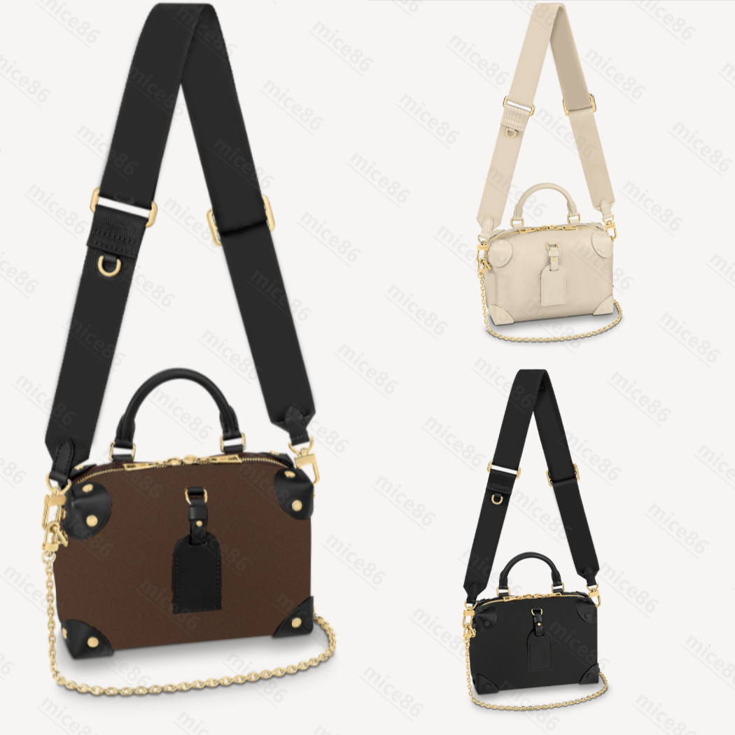 

Top quality Women's men Crossbody Waist Bags fashion tote famous PETITE MALLE SOUPLE free MON0GRAM Shoulder Bag Purse Luxury Genuine Leather Handbags hobo Handbag, Black—embossing