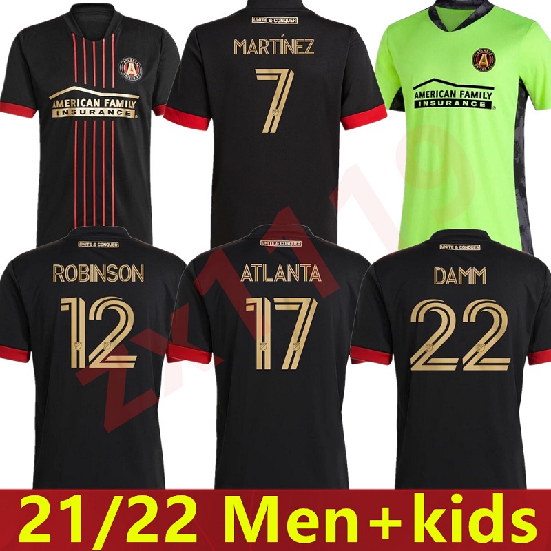 

2021 2022 MLS Atlanta United FC soccer Jersey 21 22 G.MARTINEZ MARTINEZ NAGBE BARCO VILLALBA football Uniform shirts men kids kit goalkeeper, Kids green