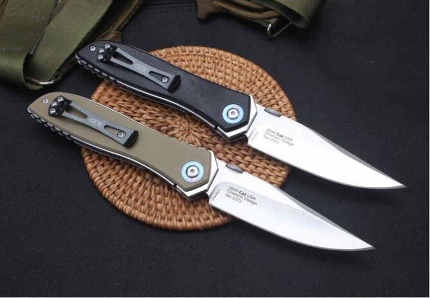

ZT Zero Tolerance 0372 ZT0372 Pocket Folding Knife 9Cr18MoV Ball Bearing System G10 Handle Xmas Gift Knives