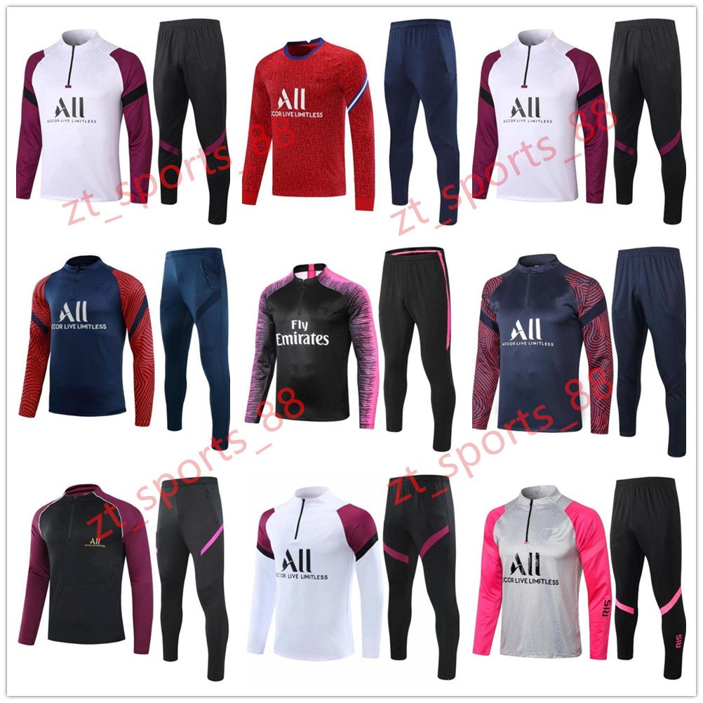 

2021 soccer training suit set Long sleeved sweatshirt 20/21 MBAPPE maillot de foot football jogging jacket tracksuit, As shown in the figure