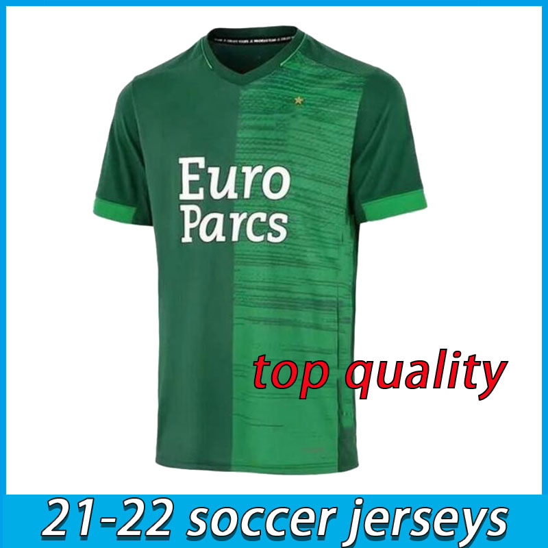 

21 22 Feyenoord V. PERSIE Soccer Jerseys TOORNSTRA JORGENSEN Away 2021 2022 Football kit Shirts VILHENA CLASIE LARSSON BERGHUIS men Uniforms, Black