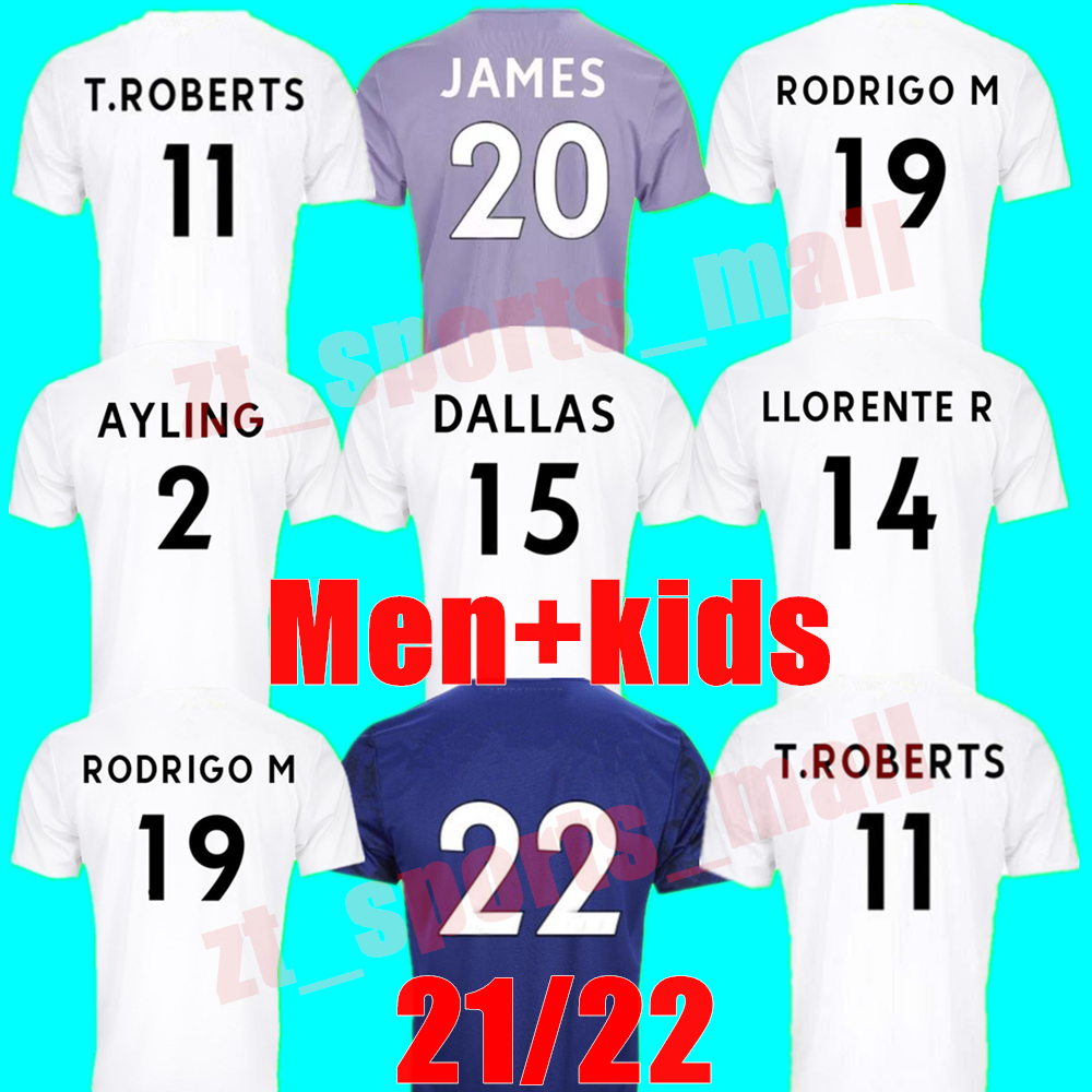 

New adult Men + Kids kit soccer jerseys Leeds 21 22 T ROBERTS HARRISON HERNANDEZ COSTA BAMFORD ALIOSKI CLARKE 2021 2022 football shirt uniforms, Adult 3rd