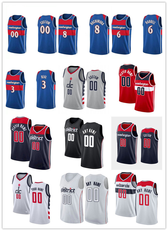 

75th Custom Men Women Youth Washington's Wizards's 14 Isaiah Todd 5 Cassius Winston 3 Bradley Beal 13 Thomas Bry ant Basketball Jerseys, Brown