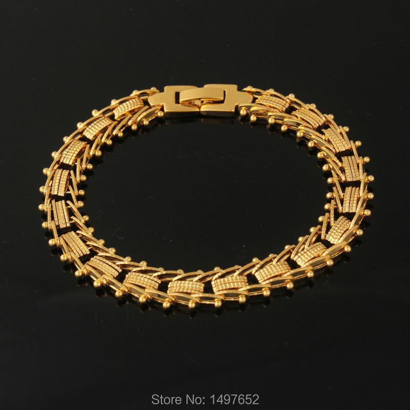 

Unique Design Mens Womens Bracelets/Bangles10mm18K Gold Filled Plated Bracelets Fashion Jewelry Wholesale Link, Chain