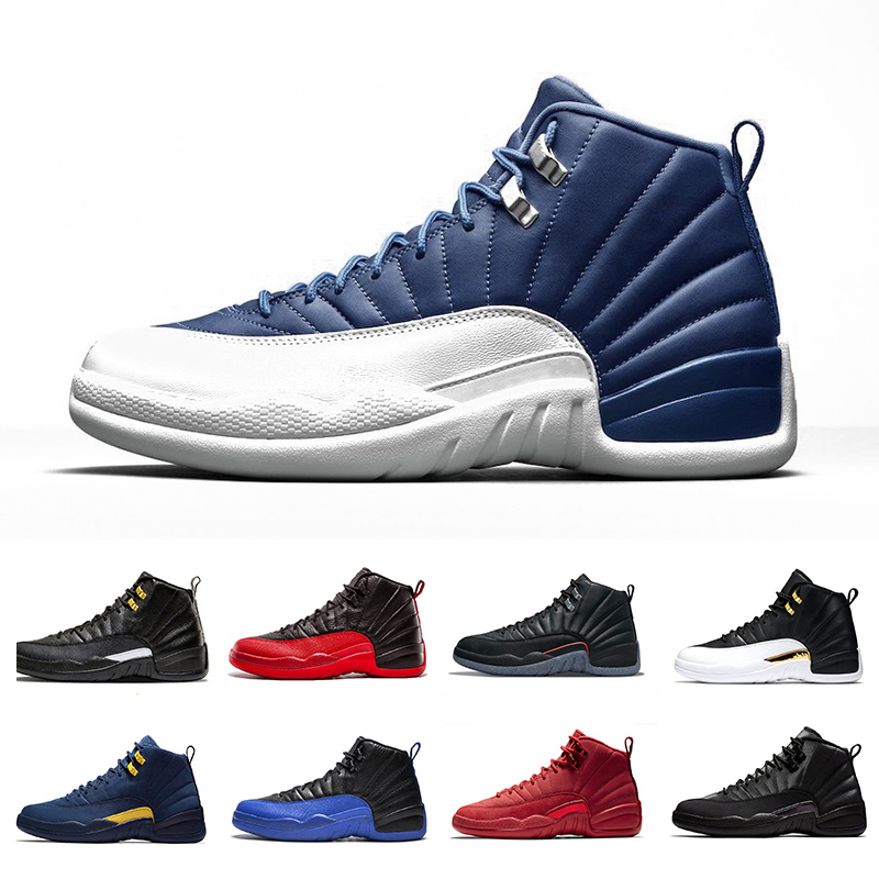 

Jumpman 12 12s mens basketball shoes Indigo Blue Flu Game Gym Red blue Royal Twist Bulls Dark FIBA Creame Michigan Wings the master men women trainers sports shoe 36-47, Pay for box