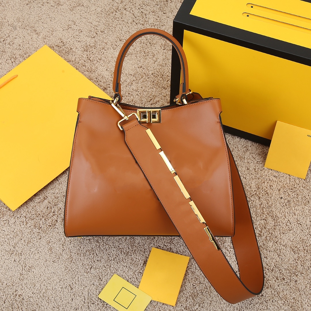 

Lady F Totes Peekaboo X-Lite Female shoulder bag High quality Metallic handbags purse, Black