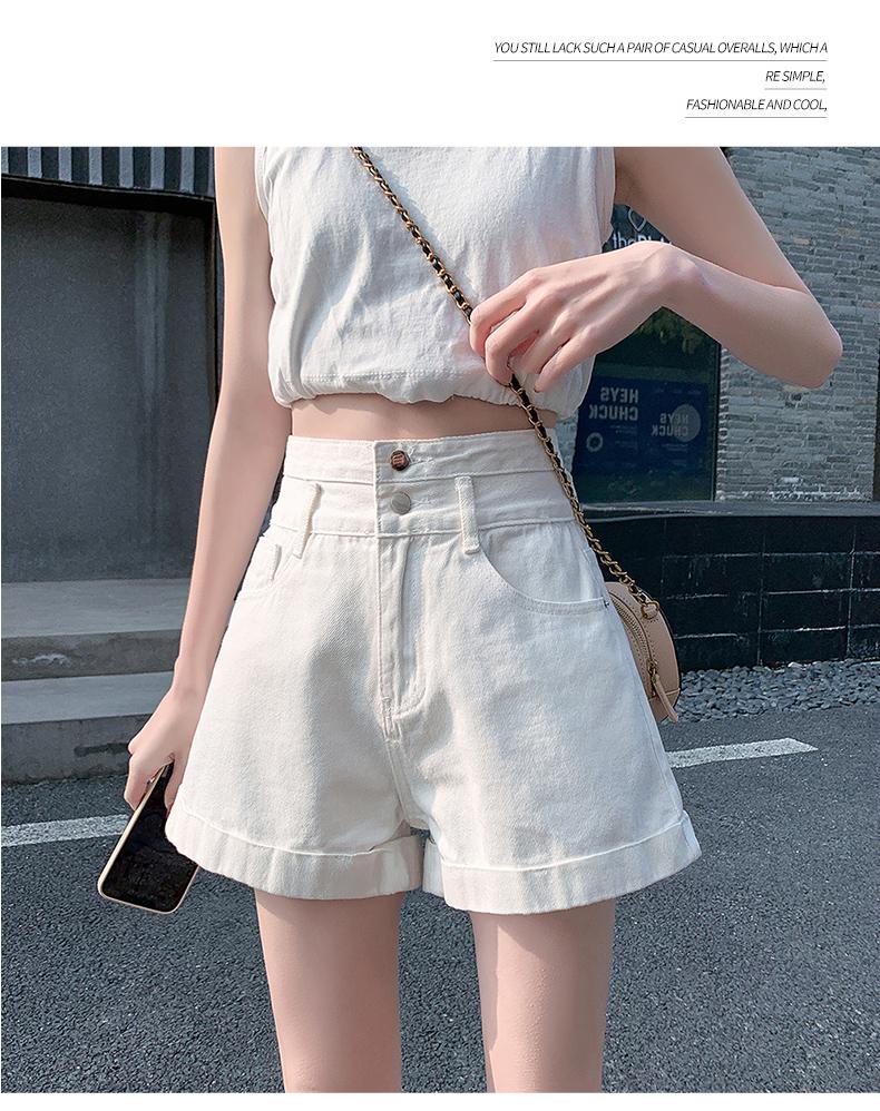 

Women's Shorts White Denim Women Ultra-high Waist Thin Summer A - Word Loose Super, Black