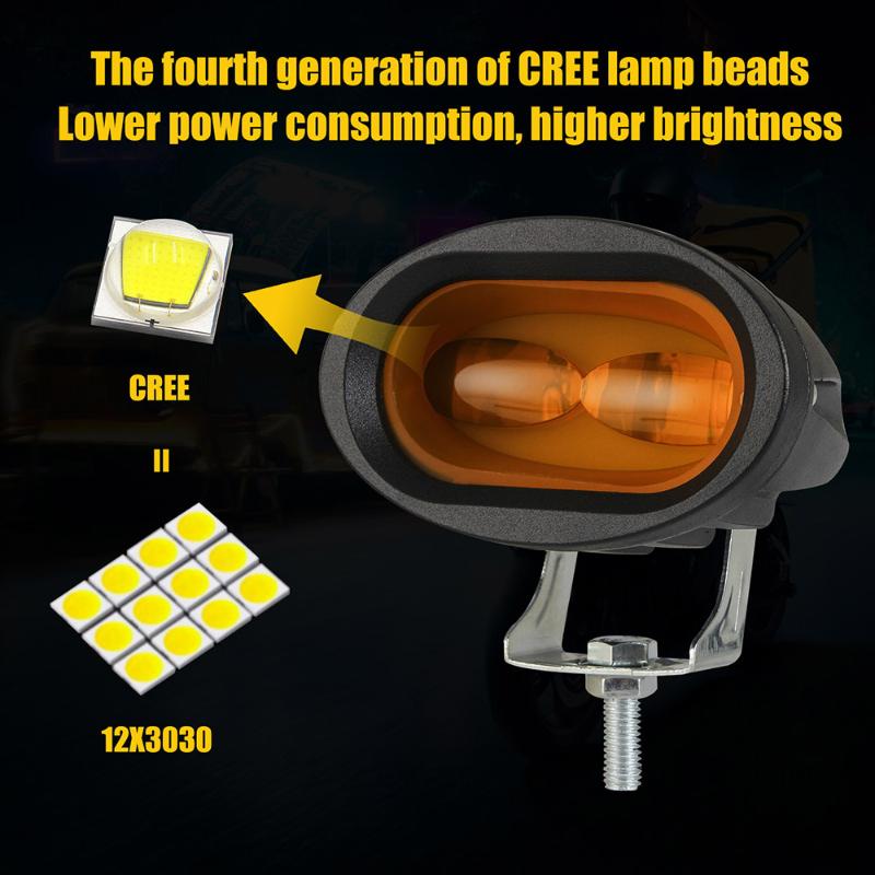 

Car Headlights LED Work Light 6D Len Driving Fog Spot Oval Lamp Truck SUV ATV Motorcycle Spotlight 4 Inch 20W Waterproof