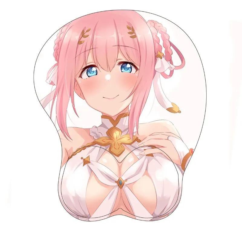 Mouse Pads & Wrist Rests Creative Cartoon Anime 3D Sexy Chest Silicone Pad Hip Mat Gel Gaming Mousepad-image-719432315